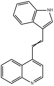 4-[2-(1H-indol-3-yl)ethenyl]quinoline 结构式