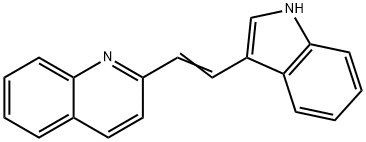 2-(2-(1H-Indol-3-yl)vinyl)quinoline Struktur