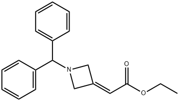 2-[1-(二苯基甲基)-3-氮杂啶]-乙酸乙酯 结构式