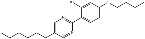 2-(4-Butoxy-2-hydroxyphenyl)-5-hexylpyrimidine 化学構造式