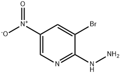 3-ブロモ-2-ヒドラジニル-5-ニトロピリジン 化学構造式