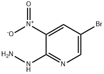 5-ブロモ-2-ヒドラジニル-3-ニトロピリジン 化学構造式