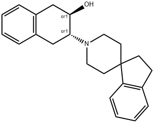 1'-(2-hydroxy-1,2,3,4-tetrahydronaphth-3-yl)spiro(1H-indene-1,4'-piperidine) 结构式