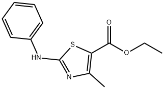 4-甲基-2-(苯基氨基)噻唑-5-羧酸乙酯,15865-96-0,结构式