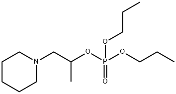 Phosphoric acid dipropyl 1-(piperidinomethyl)ethyl ester Structure