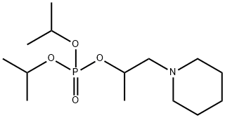 Phosphoric acid diisopropyl 1-(piperidinomethyl)ethyl ester Structure