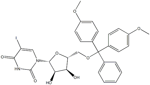 5'-O-(4,4'-DiMethyltrityl)-5-iodouridine Structure