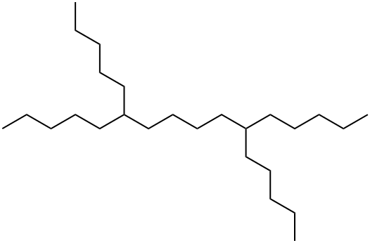 6,11-Dipentylhexadecane Struktur