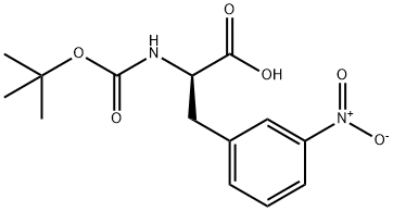 BOC-D-3-ニトロフェニルアラニン 化学構造式