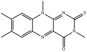 2,3-Dihydro-3,7,8,10-tetramethyl-2-thioxobenzo[g]pteridin-4(10H)-one Struktur