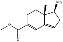 1H-Indene-5-carboxylicacid,1-amino-2,6,7,7a-tetrahydro-7a-methyl-,methylester,(1S-cis)-(9CI),158860-86-7,结构式