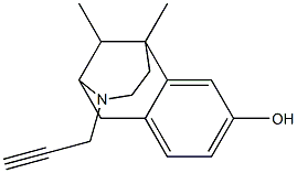 1,2,3,4,5,6-Hexahydro-6,11-dimethyl-3-(2-propynyl)-2,6-methano-3-benzazocin-8-ol Structure