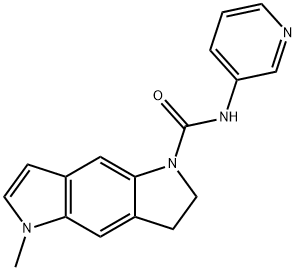 5-METHYL-1-(3-PYRIDYLCARBAMOYL)-1,2,3,5-TETRAHYDROPYRROLO [2,3-F]INDOLE Struktur