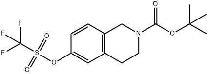 tert-butyl 6-(trifluoroMethylsulfonyloxy)-3,4-dihydroisoquinoline-2(1H)-carboxylate Struktur