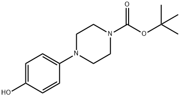 N-BOC-4-(4-ヒドロキシフェニル)ピペラジン 化学構造式