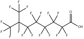 2,2,3,3,4,4,5,5,6,6,7,8,8,8-テトラデカフルオロ-7-(トリフルオロメチル)オクタン酸 化学構造式