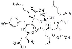 aspartyl-tyrosyl-phosphomethionyl-aspartyl-methionyl-lysine Structure