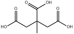 2-甲基丙烷三羧酸,1590-02-9,结构式