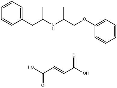 (alpha-methylphenethyl)(1-methyl-2-phenoxyethyl)ammonium hydrogen fumarate  Structure