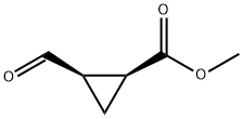 Cyclopropanecarboxylic acid, 2-formyl-, methyl ester, (1S,2R)- (9CI) Structure