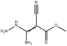 2-Propenoic  acid,  3-amino-2-cyano-3-hydrazinyl-,  methyl  ester 结构式