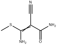2-Propenamide,  3-amino-2-cyano-3-(methylthio)- Structure