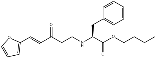 N-(3'-oxo-5'-alpha-furylpent-4-en-1-yl)phenylalanine butyl ester 结构式