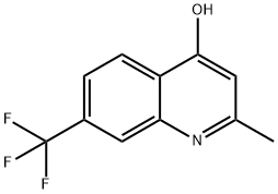 4ヒドロキシ2メチル7トリフルオロメチルキノリン 化学構造式