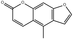 4-Methyl-7H-furo(3,2-g)(1)benzopyran-7-one 结构式