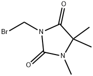 3-ブロモメチル-1,5,5-トリメチルヒダントイン 化学構造式