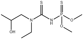 Ethyl(2-hydroxypropyl)thiocarbamoylamidothiophosphoric acid O,O-dimethyl ester Struktur
