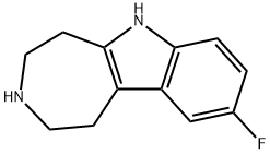 9-Fluoro-1,2,3,4,5,6-hexahydroazepino[4,5-b]indole 结构式