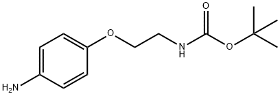 2-(4-氨基苯氧基)乙基氨基甲酸叔丁酯 结构式