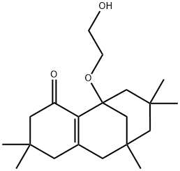 2,3,5,6,7,8,9,10-Octahydro-5-(2-hydroxyethoxy)-2,2,7,7,9-pentamethyl-5,9-methanobenzocycloocten-4(1H)-one 结构式