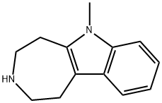 1,2,3,4,5,6-HEXAHYDRO-6-METHYL-AZEPINO[4,5-B]INDOLE HYDROCHLORIDE, 15923-78-1, 结构式