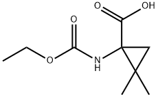 Cyclopropanecarboxylic acid, 1-[(ethoxycarbonyl)amino]-2,2-dimethyl- (9CI),159279-74-0,结构式