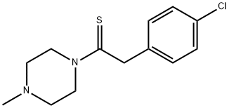 1-[2-(4-Chlorophenyl)ethanethioyl]-4-methylpiperazine Struktur