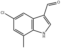 5-クロロ-7-メチル-1H-インドール-3-カルブアルデヒド 化学構造式