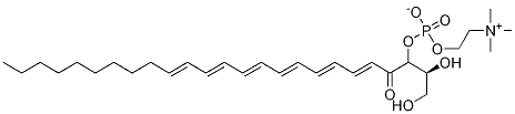 2-ドコサヘキサエノイル-SN-GLYCERO-3-ホスホコリン 化学構造式