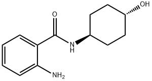 2-アミノ-N-[(1α,4β)-4-ヒドロキシシクロヘキシル]ベンズアミド 化学構造式