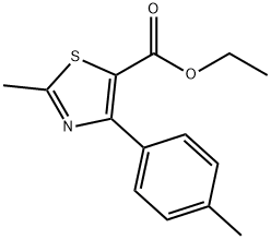 2-METHYL-4-(4-METHYLPHENYL)-5-THIAZOLECARBOXYLIC ACID ETHYL ESTER 化学構造式