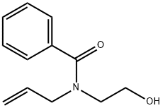 N-アリル-N-(2-ヒドロキシエチル)ベンズアミド 化学構造式
