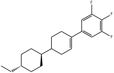 5-[4-(trans-4-Ethylcyclohexyl)-1-cyclohexen-1-yl]-1,2,3-trifluorbenzol 化学構造式