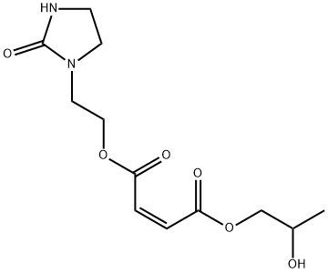 Maleic acid 1-(2-hydroxypropyl)4-[2-(2-oxo-1-imidazolidinyl)ethyl] ester 结构式