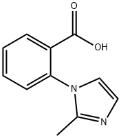 2-(2-メチル-1H-イミダゾール-1-イル)安息香酸 化学構造式