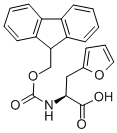N-[(9H-フルオレン-9-イルメトキシ)カルボニル]-3-(2-フリル)-L-アラニン 化学構造式