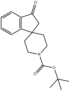 3-オキソ-2,3-ジヒドロスピロ[インデン-1,4'-ピペリジン]-1'-カルボン酸TERT-ブチル 化学構造式
