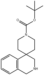 TERT-BUTYL 2,3-DIHYDRO-1H-SPIRO[ISOQUINOLINE-4,4'-PIPERIDINE]-1'-CARBOXYLATE Struktur