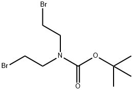 N-Boc-N,N-bis(2-bromoethyl)amine 化学構造式