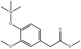 Benzeneacetic acid, 3-methoxy-4-[(trimethylsilyl)oxy]-, methyl ester Struktur